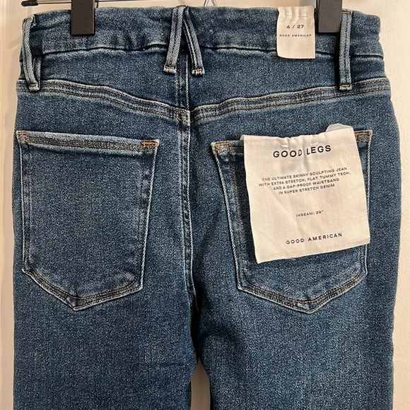 Good American Women's Good Legs Twisted Slit Jeans - Picture 5 of 10